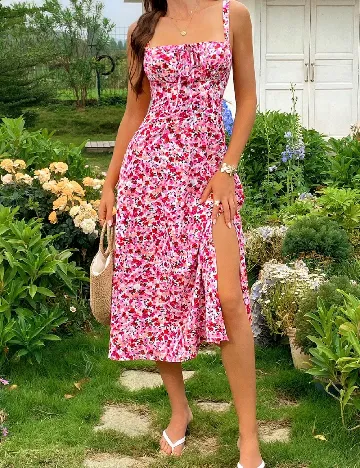 Rochie medie SHEIN, floral print