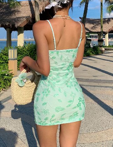 Rochie scurta SHEIN, verde