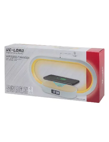 Incarcator wireless cu ceas desteptator Re-load, alb