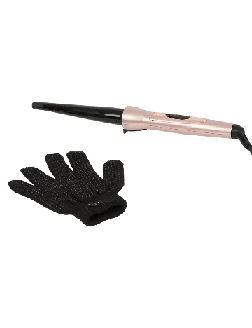 Ondulator cu manusa de protectie Elle, roz
