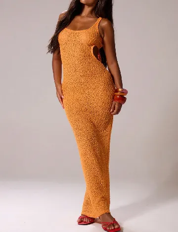Rochie lunga Musera, portocaliu