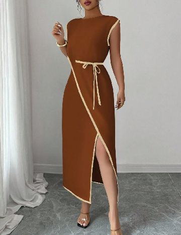 Rochie medie SHEIN, maro