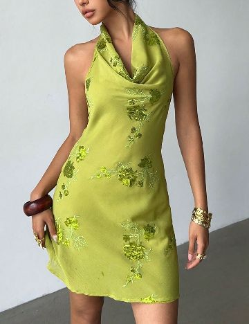 Rochie scurta SHEIN, verde