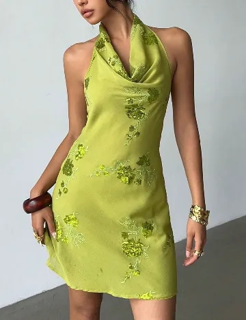 Rochie scurta SHEIN, verde