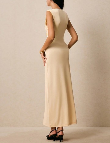 Rochie lunga Poeselle, crem