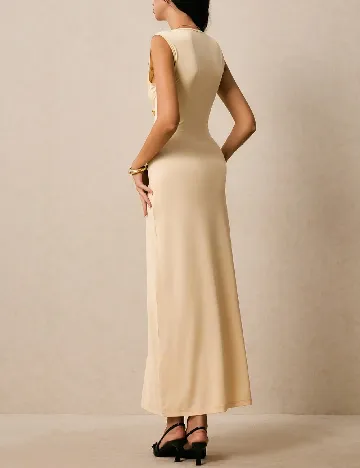 Rochie lunga Poeselle, crem