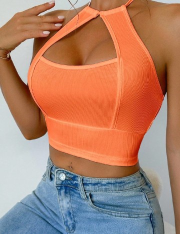 Top SHEIN, portocaliu