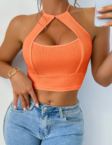 Top SHEIN, portocaliu
