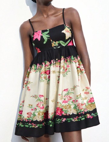 Rochie scurta SHEIN, floral print