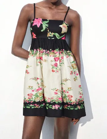 Rochie scurta SHEIN, floral print