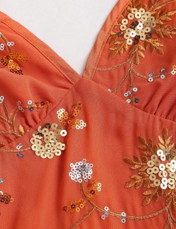 Rochie scurta SHEIN, portocaliu