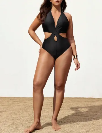 Costum de baie SHEIN CURVE, negru