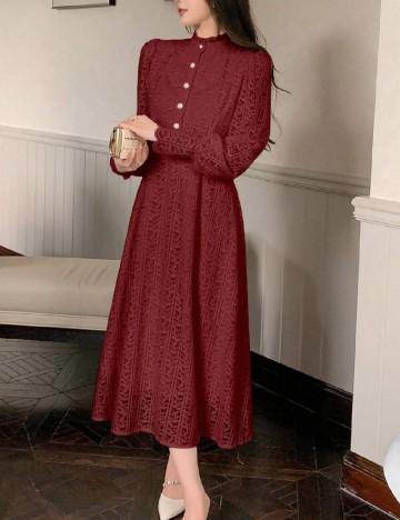 Rochie medie Dazy, visiniu