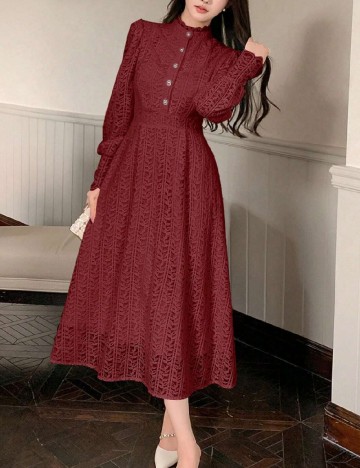 Rochie medie Dazy, visiniu