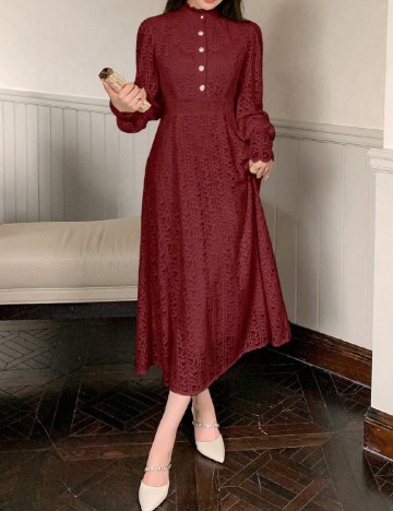 Rochie medie Dazy, visiniu