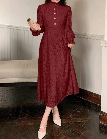 Rochie medie Dazy, visiniu
