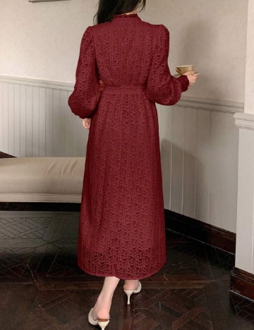 Rochie medie Dazy, visiniu