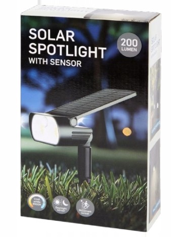 Lampa solara ACTION, negru
