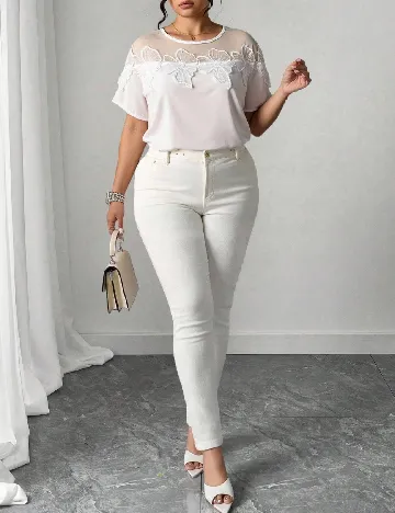 Bluza SHEIN CURVE, alb