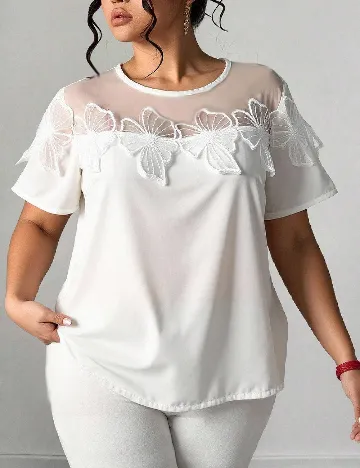 Bluza SHEIN CURVE, alb