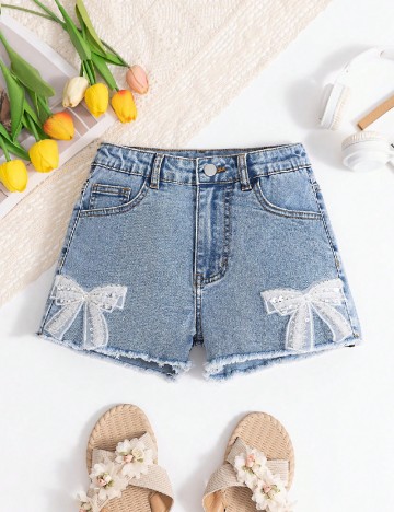 Pantaloni scurti Shein Kids, albastru