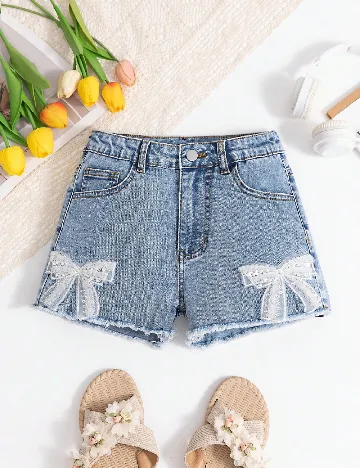 Pantaloni scurti Shein Kids, albastru