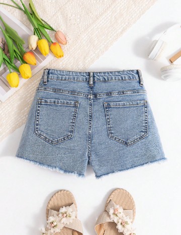 Pantaloni scurti Shein Kids, albastru