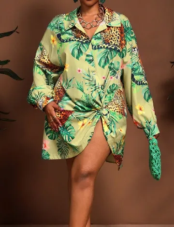 Rochie scurta SHEIN CURVE, verde