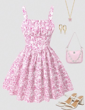 Rochie Shein Kids, roz/alb