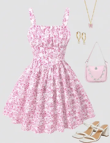 Rochie Shein Kids, roz/alb