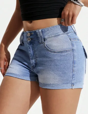 Pantaloni scurti SHEIN, albastru