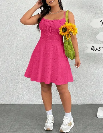Rochie scurta SHEIN CURVE, roz