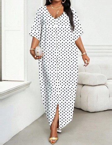 Rochie lunga SHEIN CURVE, alb
