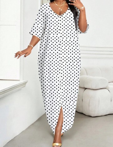 Rochie lunga SHEIN CURVE, alb