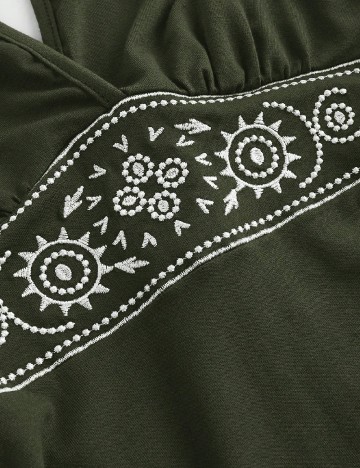 Rochie scurta Romwe, verde