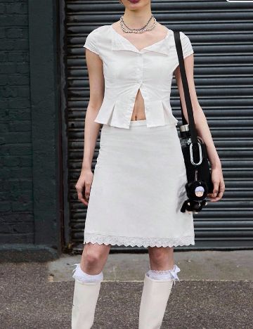 Top SHEIN, alb
