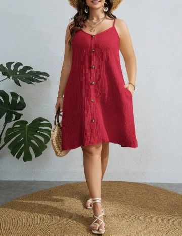 Rochie scurta SHEIN CURVE, rosu