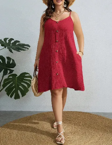 Rochie scurta SHEIN CURVE, rosu