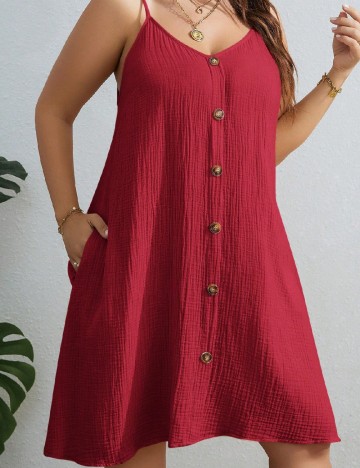 Rochie scurta SHEIN CURVE, rosu