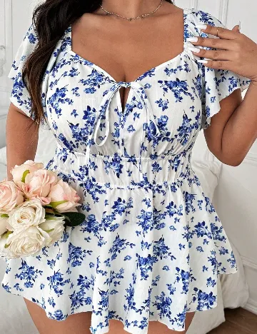 Bluza SHEIN CURVE, alb