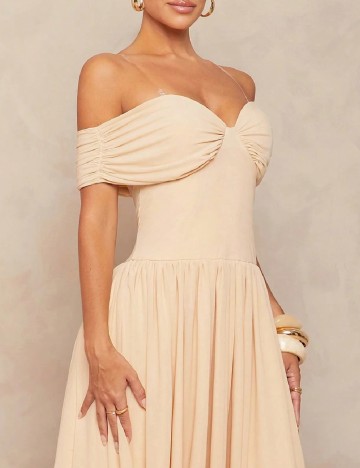 Rochie lunga SHEIN, crem