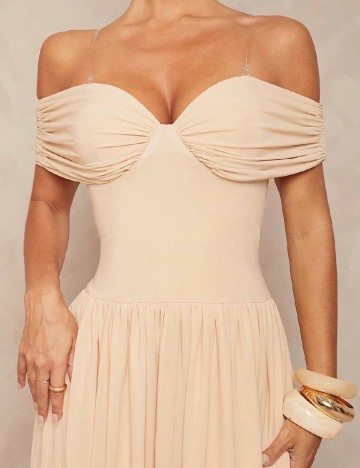 Rochie lunga SHEIN, crem