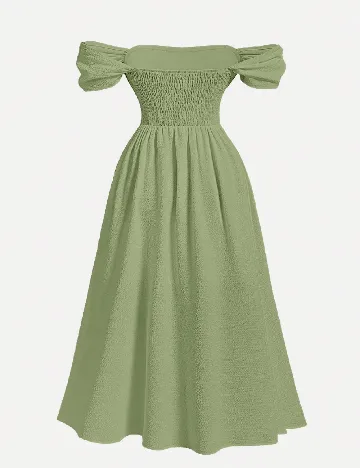 Rochie medie SHEIN CURVE, verde