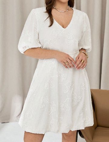 Rochie scurta SHEIN CURVE, alb