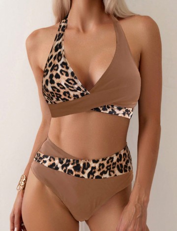 Costum de baie SHEIN, maro