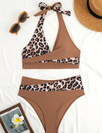 Costum de baie SHEIN, maro