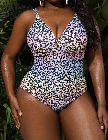 Costum de baie SHEIN CURVE, animal print