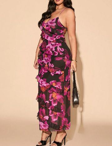 Rochie lunga SHEIN CURVE, mix culori