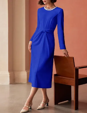 Rochie medie MOTF, albastru