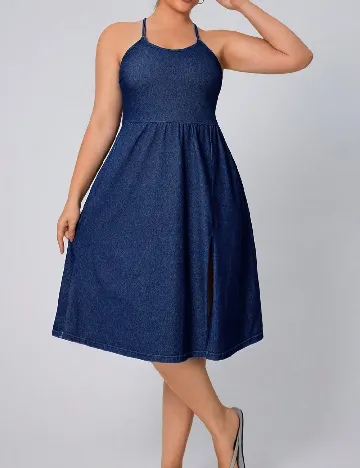 Rochie medie SHEIN CURVE, bleumarin